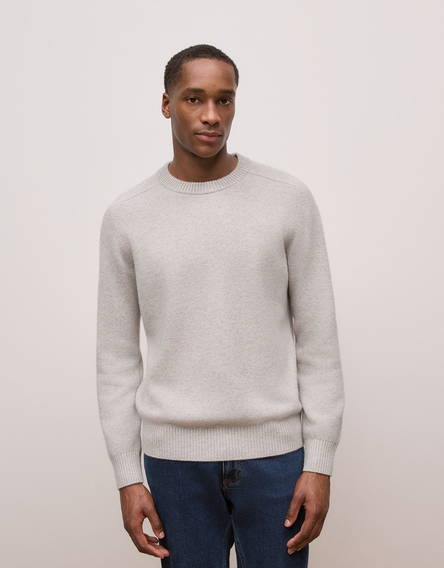Trenery - Cashmere Crew Pullover in Grey Melange