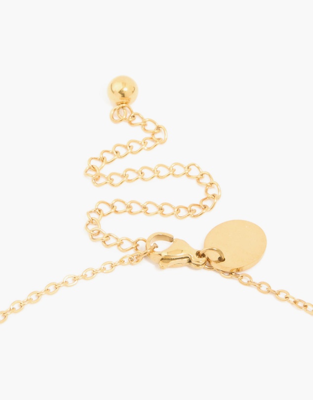 Lovisa - Waterproof Gold Plated Stainless Steel Puffy Heart Pendant Necklace