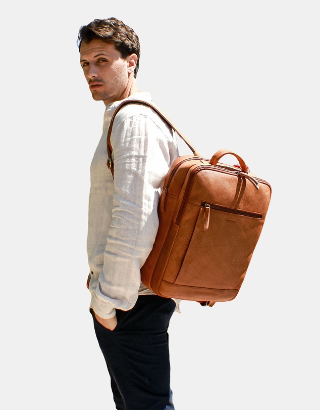 Pierre Cardin - Pierre Cardin Leather Business/Laptop Backpack