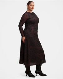 Forever New Curve - Minnie Curve Long Sleeves Midi Dress