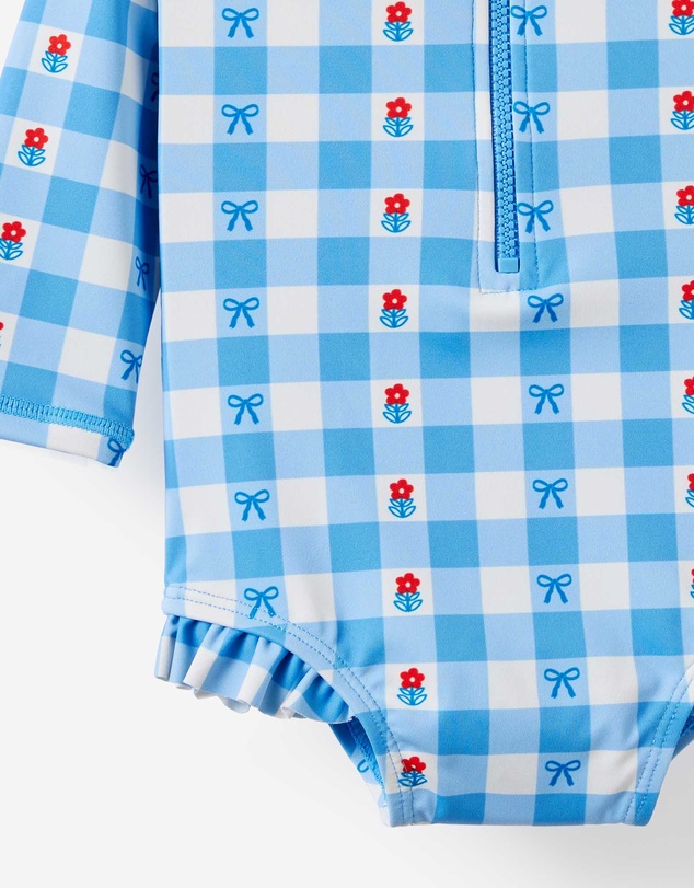 Cotton On Kids - Lucy Long Sleeve Ruffle Back Swimsuit