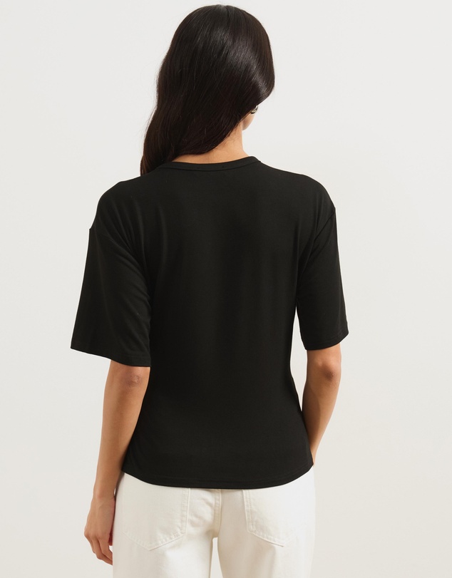 Atmos&Here - Rose Short Sleeve Tie Waist Top
