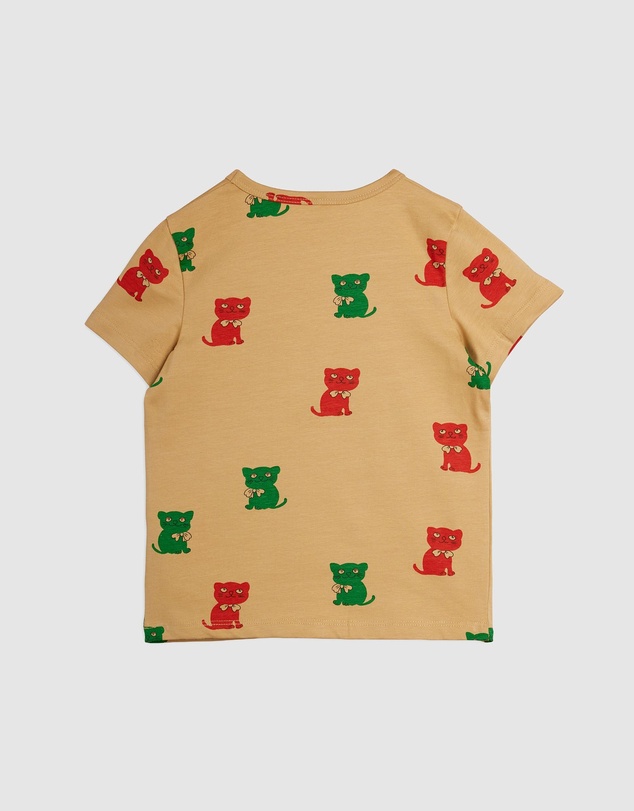 Mini Rodini - Kittens AOP SS Grandpa Tee - Babies-Teens
