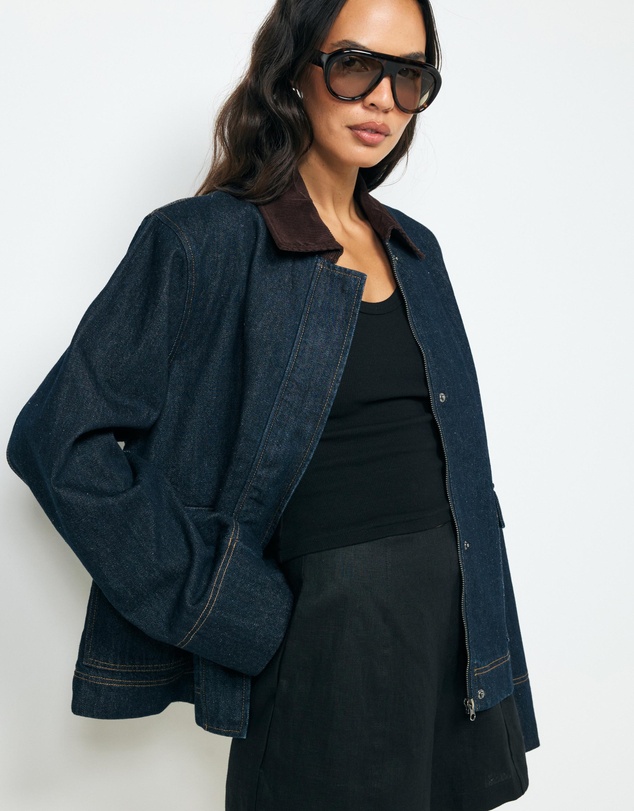 AERE - Evren Contrast Collar Jacket