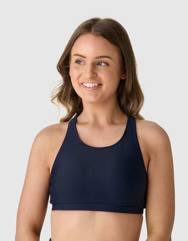 Modest Mermaid - Midnight Breeze Bikini crop top