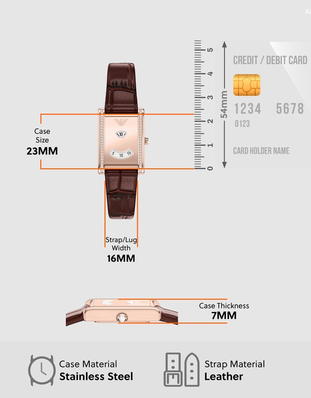 Emporio Armani - Brown Analogue Watch