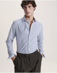 SABA - Calvin Long Sleeve Slim Stripe Shirt