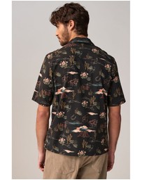 NEXT - Western Style Printed Short Sleeve Shirt With Cuban Collar