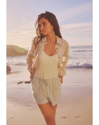 NEXT - Drawstring Waist Boy Shorts With Linen