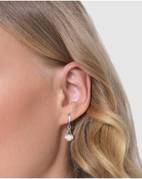 Elli Jewelry - Earrings Hanger Long with Shell Pearl 925 Sterling Silver