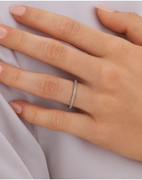 Michael Hill - Wedding Band with 1/5 Carat TW of Diamonds in 14kt White Gold