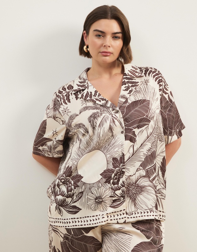 Atmos&Here Curvy - Koa Satin Shirt