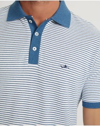 Oxford - Mack Striped Organic Cotton Polo