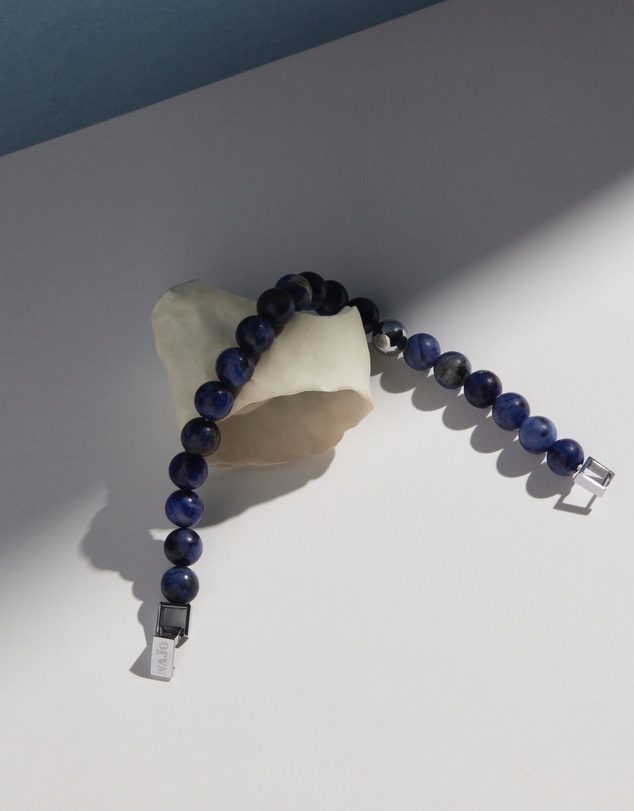 Najo - Atlas 6mm Sodalite & Steel Bracelet