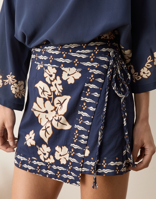 BOTEH - Palmetto Mini Wrap Skirt