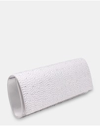 Morgan & Taylor - Noelle Diamante Clutch in White