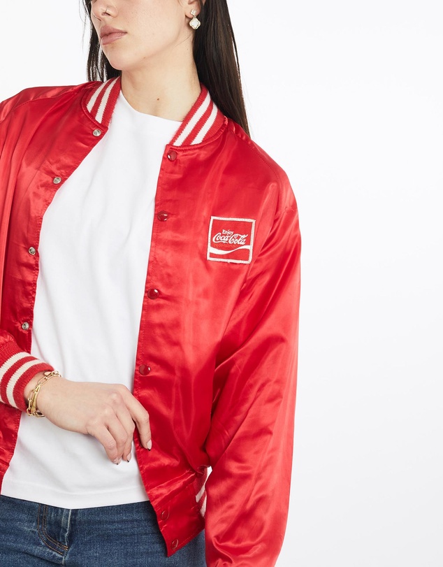 Vintage by The Real Deal - Pre Loved - Vintage 80s Coca Cola Satin Bomber Jacket