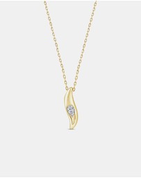Zoe Olivia - 9K Gold Pear Lab Grown Diamond Neckalce