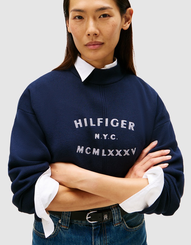 Tommy Hilfiger - Graphic Mock Neck Sweater