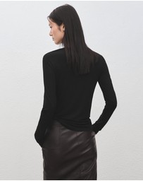 M.N.G - Round-Neck Long-Sleeved T-Shirt