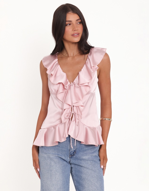 Petal & Pup - Orelia Ruffle Front Top - Pink