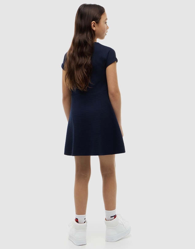 Tommy Hilfiger - Tonal Flag Logo Skater Dress - Teens