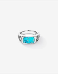 Michael Hill - Turquoise Signet Ring in Sterling Silver