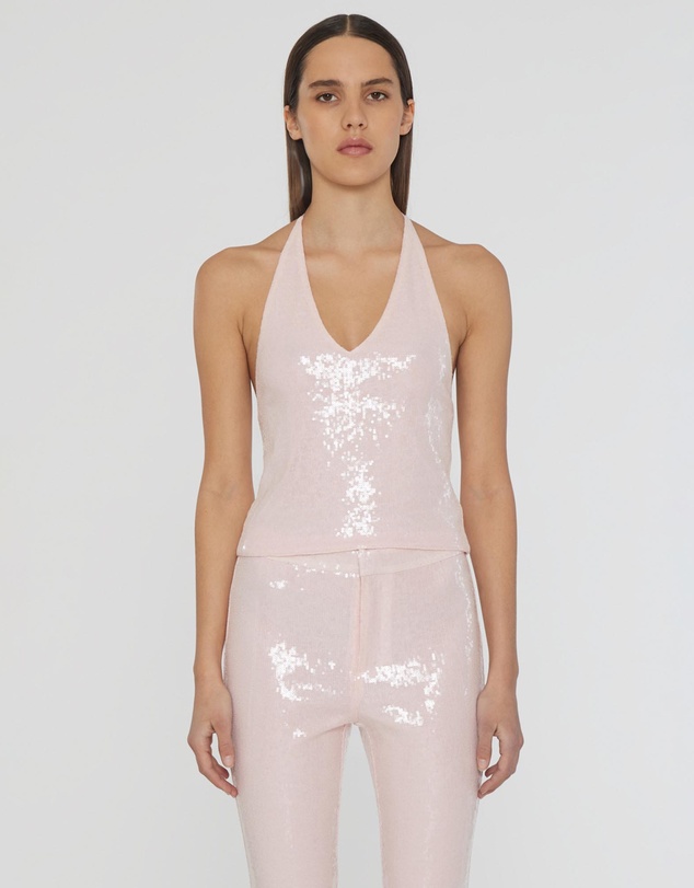 ROTATE - Sequin Halterneck Top