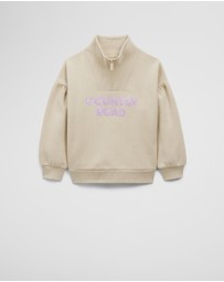 Country Road - Australian Cotton Blend Sequin Half Zip Sweat
