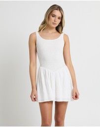 Subtitled - Milan Drop Waist Shirred Dress