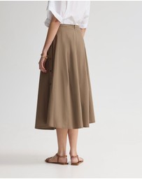 Oxford - Harlow Snap Midi Skirt