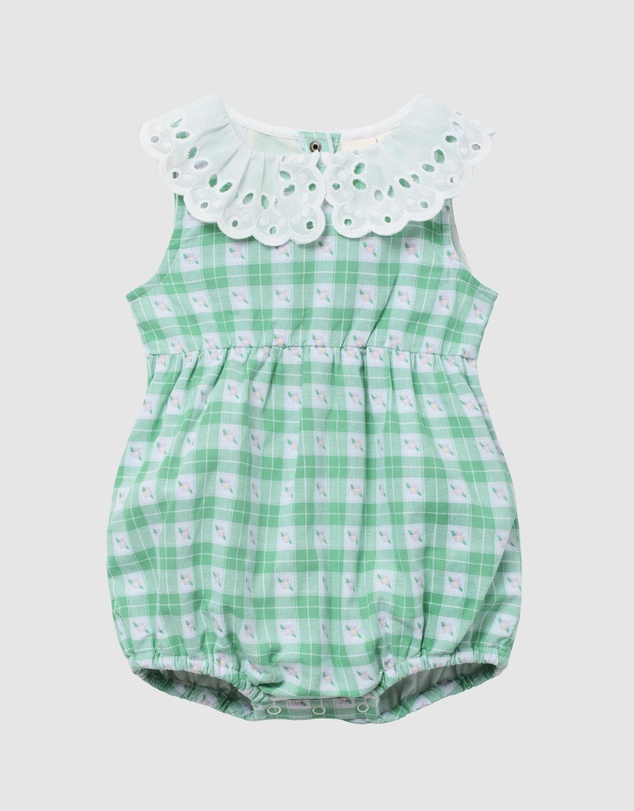 Goldie + Ace - Gingham Big Collar Romper - ICONIC EXCLUSIVE - Babies
