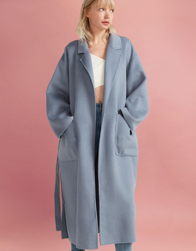 Belle & Bloom - Wide Awake Split Hem Overcoat