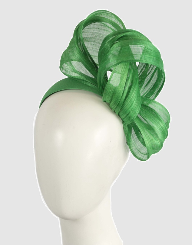 Fillies Collection - Bespoke Green Bow Racing Fascinator