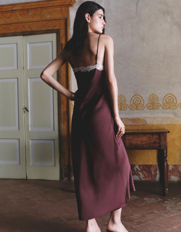 M.N.G - Satin Lace Dress