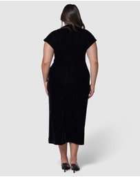 Sunday In The City - Mayday Velvet Midi Dress
