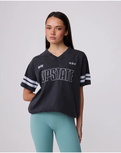 Upstate - Retro Tee - Washed Black