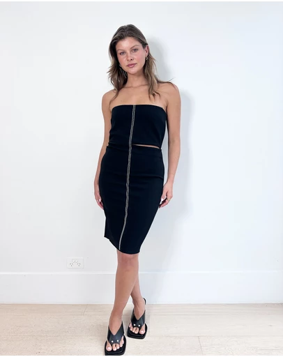 Cirkular - Pre-Loved - Bassike Strapless Midi Dress