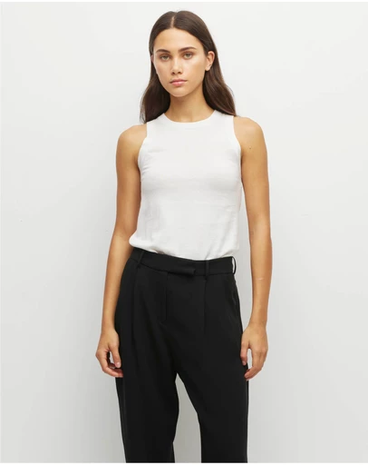 JH Lounge - JHL Luxe Tank (Luxe Cotton Cashmere) Snow