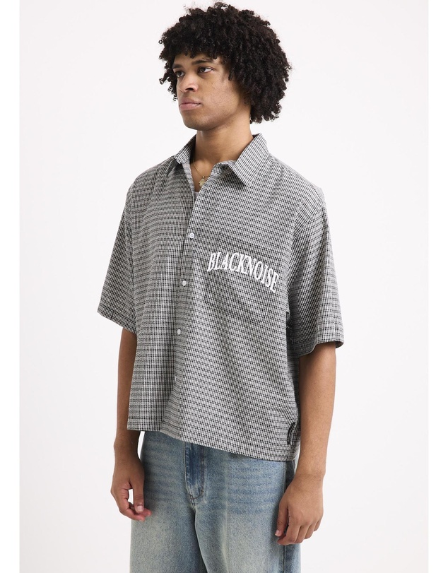 Black Noise White Rain - Heaton Short Sleeve Shirt