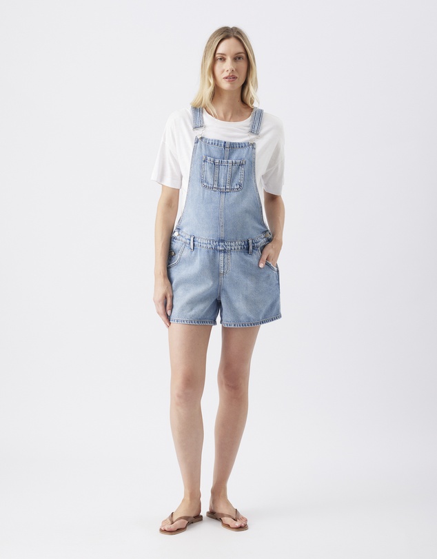 Ripe Maternity - Bre Denim Short Overalls