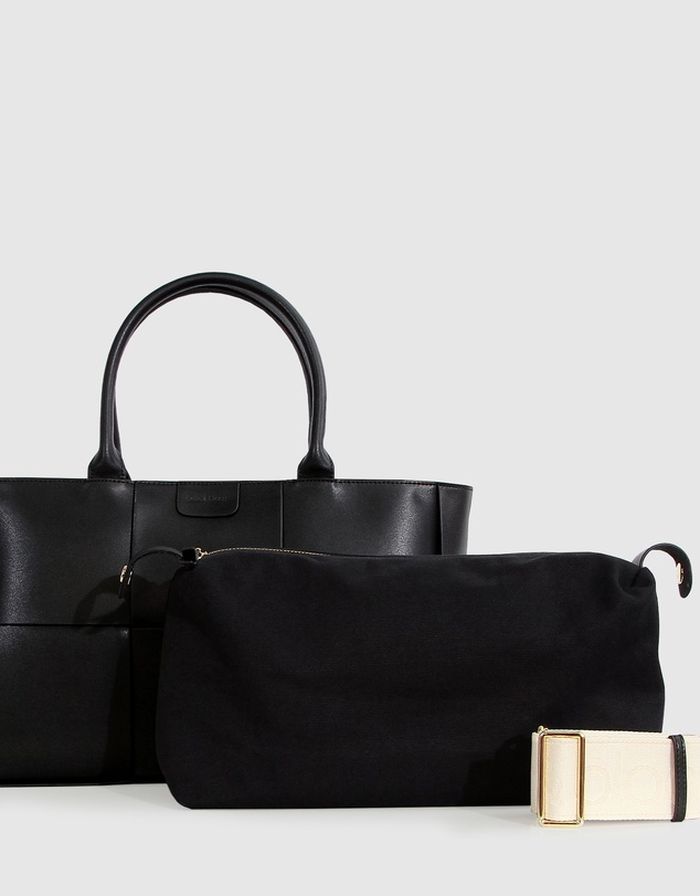 Belle & Bloom - Long Way Home Woven Tote - Black