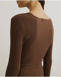 Atmos&Here - Jesse Cross Over Knit Top