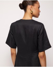 AERE - Rani Linen Midi Dress