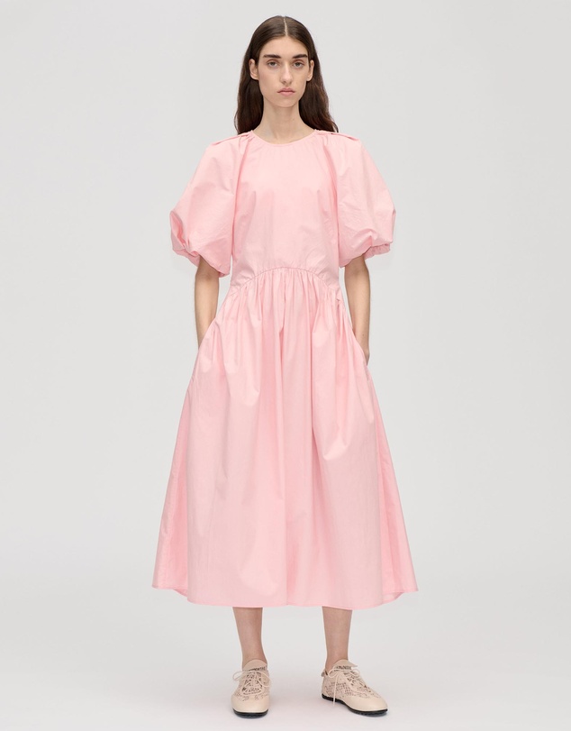 Stine Goya - Gathered Raglan Sleeve Midi Dress