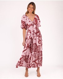 Petal & Pup - Shanae Maxi Dress - Pink Brown Paisley