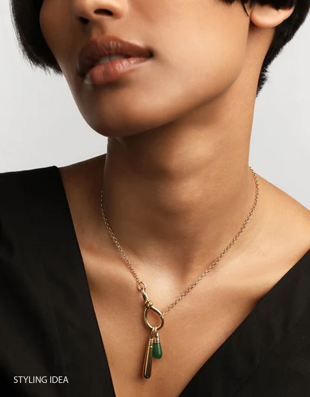 PDPAOLA - Green Aventurine Drop Pendant