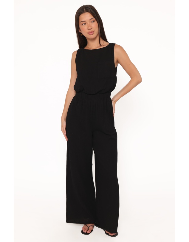 Petal & Pup - Brenna Cotton Jumpsuit - Black