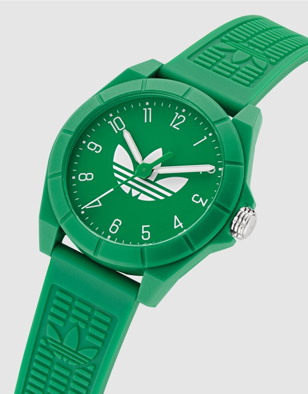 adidas Originals - Project Four 41mm Green Dial and Resin Strap Analogue Watch