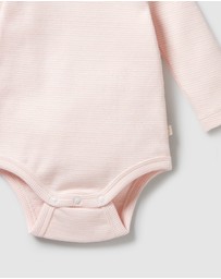 Wilson & Frenchy - Organic Stripe Rib Long Sleeve Bodysuit - Babies